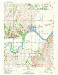 Wamego Kansas Historical topographic map, 1:24000 scale, 7.5 X 7.5 Minute, Year 1953