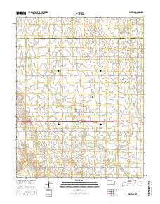 Waterloo Kansas Current topographic map, 1:24000 scale, 7.5 X 7.5 Minute, Year 2015