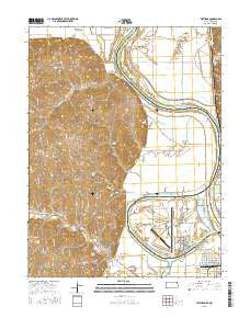 Wathena Kansas Current topographic map, 1:24000 scale, 7.5 X 7.5 Minute, Year 2015