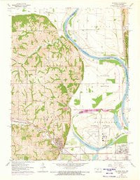 Wathena Kansas Historical topographic map, 1:24000 scale, 7.5 X 7.5 Minute, Year 1961