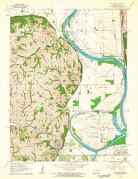 Wathena Kansas Historical topographic map, 1:24000 scale, 7.5 X 7.5 Minute, Year 1961