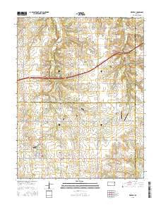 Waverly Kansas Current topographic map, 1:24000 scale, 7.5 X 7.5 Minute, Year 2015