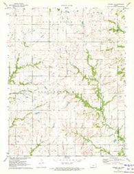 Waverly SE Kansas Historical topographic map, 1:24000 scale, 7.5 X 7.5 Minute, Year 1971