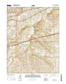 Waverly NW Kansas Current topographic map, 1:24000 scale, 7.5 X 7.5 Minute, Year 2016