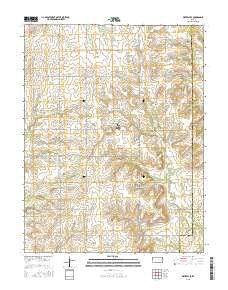 Waverly SE Kansas Current topographic map, 1:24000 scale, 7.5 X 7.5 Minute, Year 2015