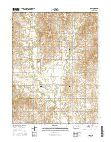 Wayne Kansas Current topographic map, 1:24000 scale, 7.5 X 7.5 Minute, Year 2015