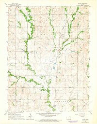 Wayne Kansas Historical topographic map, 1:24000 scale, 7.5 X 7.5 Minute, Year 1965
