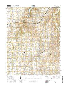 Welda Kansas Current topographic map, 1:24000 scale, 7.5 X 7.5 Minute, Year 2015