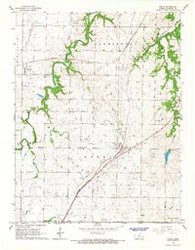 Welda Kansas Historical topographic map, 1:24000 scale, 7.5 X 7.5 Minute, Year 1966