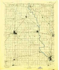 Wellington Kansas Historical topographic map, 1:125000 scale, 30 X 30 Minute, Year 1890