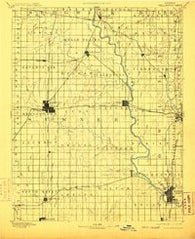 Wellington Kansas Historical topographic map, 1:125000 scale, 30 X 30 Minute, Year 1890