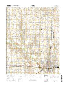 Wellington Kansas Current topographic map, 1:24000 scale, 7.5 X 7.5 Minute, Year 2015