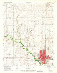 Wellington Kansas Historical topographic map, 1:24000 scale, 7.5 X 7.5 Minute, Year 1965