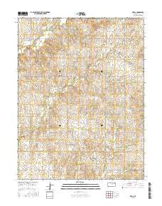 Wells Kansas Current topographic map, 1:24000 scale, 7.5 X 7.5 Minute, Year 2015