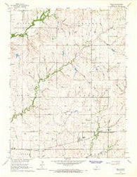 Wells Kansas Historical topographic map, 1:24000 scale, 7.5 X 7.5 Minute, Year 1965