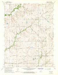 Wells Kansas Historical topographic map, 1:24000 scale, 7.5 X 7.5 Minute, Year 1965