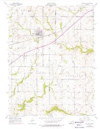 Wellsville Kansas Historical topographic map, 1:24000 scale, 7.5 X 7.5 Minute, Year 1956