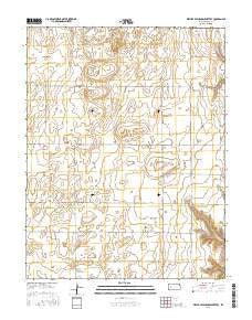 West of Eminence Cemetery Kansas Current topographic map, 1:24000 scale, 7.5 X 7.5 Minute, Year 2016