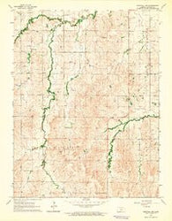 Westfall NW Kansas Historical topographic map, 1:24000 scale, 7.5 X 7.5 Minute, Year 1964