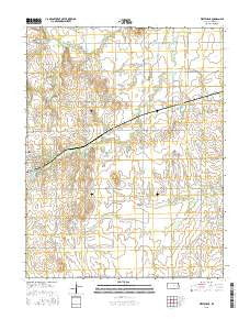Westphalia Kansas Current topographic map, 1:24000 scale, 7.5 X 7.5 Minute, Year 2015