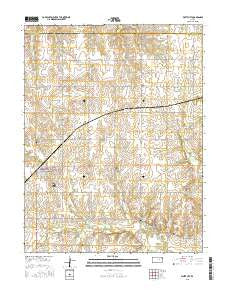 White City Kansas Current topographic map, 1:24000 scale, 7.5 X 7.5 Minute, Year 2015