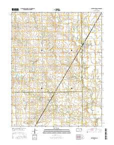 Whitewater Kansas Current topographic map, 1:24000 scale, 7.5 X 7.5 Minute, Year 2015