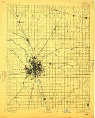 Wichita Kansas Historical topographic map, 1:125000 scale, 30 X 30 Minute, Year 1894