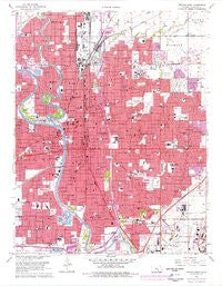 Wichita East Kansas Historical topographic map, 1:24000 scale, 7.5 X 7.5 Minute, Year 1961