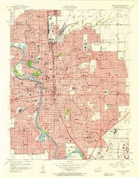 Wichita East Kansas Historical topographic map, 1:24000 scale, 7.5 X 7.5 Minute, Year 1956