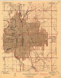 Wichita East Kansas Historical topographic map, 1:31680 scale, 7.5 X 7.5 Minute, Year 1943