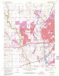 Wichita West Kansas Historical topographic map, 1:24000 scale, 7.5 X 7.5 Minute, Year 1961