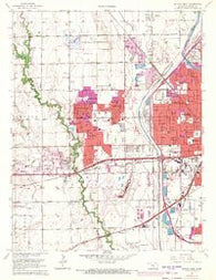 Wichita West Kansas Historical topographic map, 1:24000 scale, 7.5 X 7.5 Minute, Year 1961