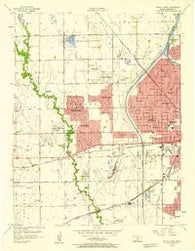 Wichita West Kansas Historical topographic map, 1:24000 scale, 7.5 X 7.5 Minute, Year 1956