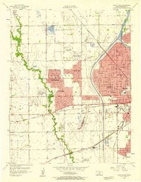 Wichita West Kansas Historical topographic map, 1:24000 scale, 7.5 X 7.5 Minute, Year 1956