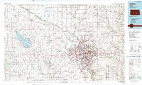 Wichita Kansas Historical topographic map, 1:100000 scale, 30 X 60 Minute, Year 1990