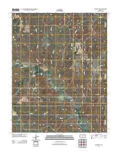 Wilmore SE Kansas Historical topographic map, 1:24000 scale, 7.5 X 7.5 Minute, Year 2012
