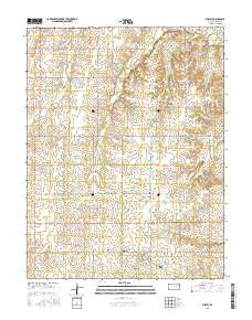 Wilsey Kansas Current topographic map, 1:24000 scale, 7.5 X 7.5 Minute, Year 2015