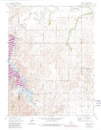 Wilson NW Kansas Historical topographic map, 1:24000 scale, 7.5 X 7.5 Minute, Year 1964