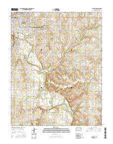 Winfield Kansas Current topographic map, 1:24000 scale, 7.5 X 7.5 Minute, Year 2015