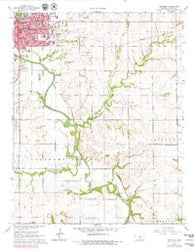 Winfield Kansas Historical topographic map, 1:24000 scale, 7.5 X 7.5 Minute, Year 1965