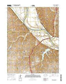 Wolcott Kansas Current topographic map, 1:24000 scale, 7.5 X 7.5 Minute, Year 2015
