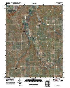 Wonsevu Kansas Historical topographic map, 1:24000 scale, 7.5 X 7.5 Minute, Year 2010