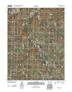 Wonsevu Kansas Historical topographic map, 1:24000 scale, 7.5 X 7.5 Minute, Year 2012