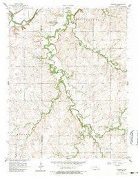 Wonsevu Kansas Historical topographic map, 1:24000 scale, 7.5 X 7.5 Minute, Year 1957