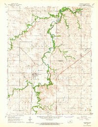 Woodbine Kansas Historical topographic map, 1:24000 scale, 7.5 X 7.5 Minute, Year 1964