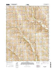 Woodlawn Kansas Current topographic map, 1:24000 scale, 7.5 X 7.5 Minute, Year 2015