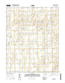 Woods NW Kansas Current topographic map, 1:24000 scale, 7.5 X 7.5 Minute, Year 2015