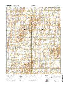 Woods SE Kansas Current topographic map, 1:24000 scale, 7.5 X 7.5 Minute, Year 2015