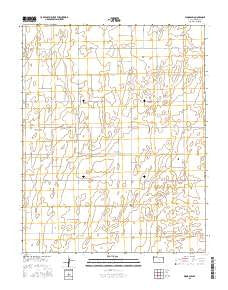 Woods SW Kansas Current topographic map, 1:24000 scale, 7.5 X 7.5 Minute, Year 2015