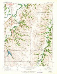 Wreford Kansas Historical topographic map, 1:24000 scale, 7.5 X 7.5 Minute, Year 1964